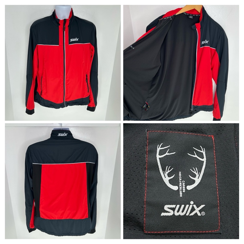 Swix‎ Performance Zip Jacket Mens *Large Ski Gorp Red Hiking Outdoors Athleisure